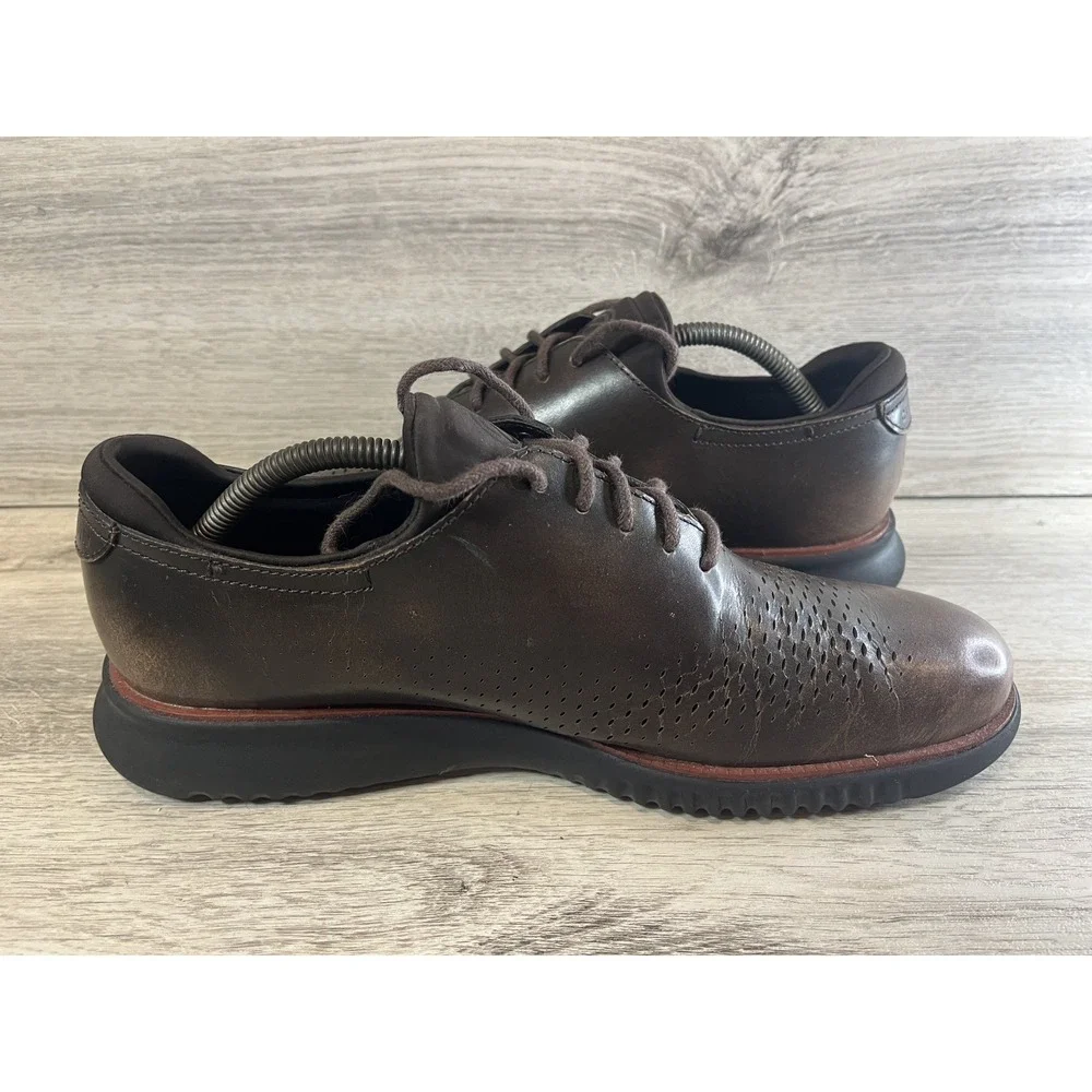 Cole Haan ZEROGRAND Laser Wingtip Men's Oxford Dress Shoes Size 10M C37086 Brown